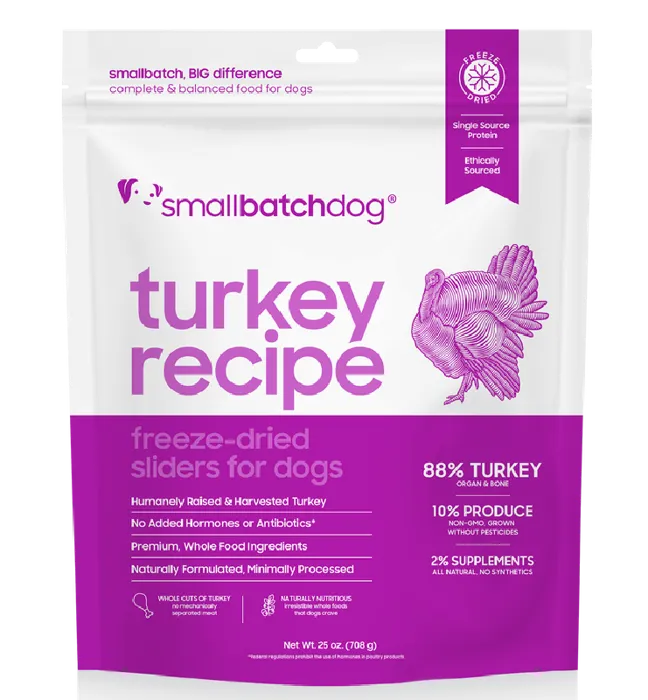 Smallbatch - Freeze-Dried Raw Turkey Recipe Sliders 25oz