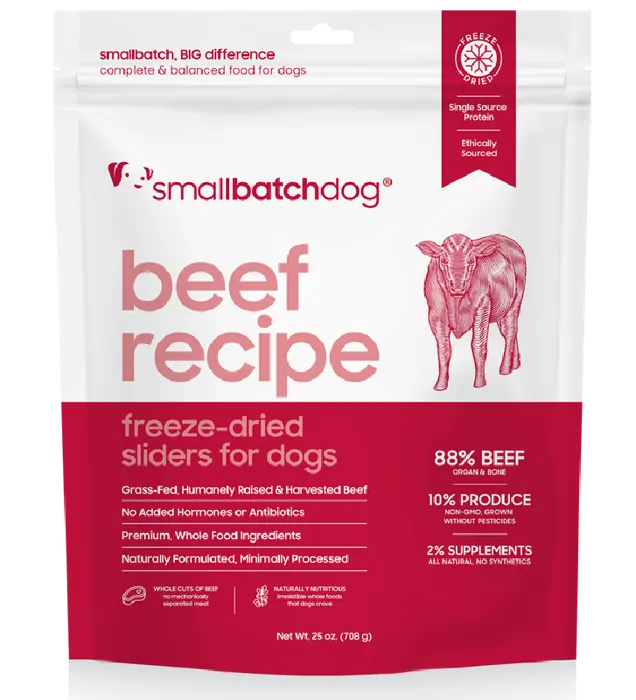 Smallbatch - Freeze-Dried Raw Beef Recipe Sliders 25oz