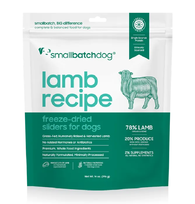 Smallbatch - Freeze-Dried Raw Lamb Recipe Sliders 14oz