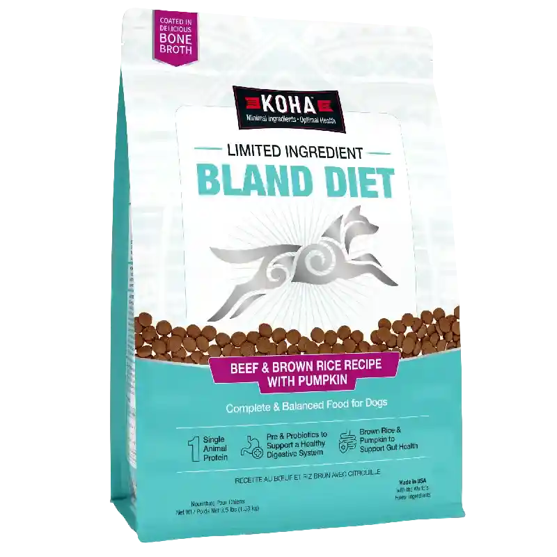KOHA - Limited Ingredient Dry Bland Diet Beef & Brown Rice Recipe with Pumpkin - 3.5lb