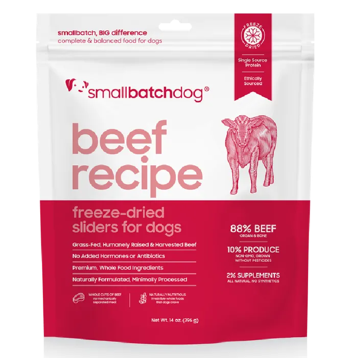 Smallbatch - Freeze-Dried Raw Beef Recipe Sliders 14oz